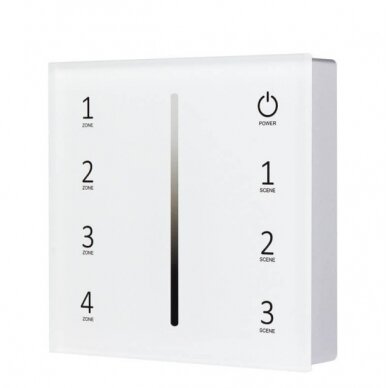 LED Dimmer Wall Console, 4 Zones, 3 Scenes, Sensor, White 1