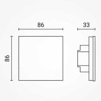 LED Dimmer Wall Console, 4 Zones, 3 Scenes, Sensor, White 3