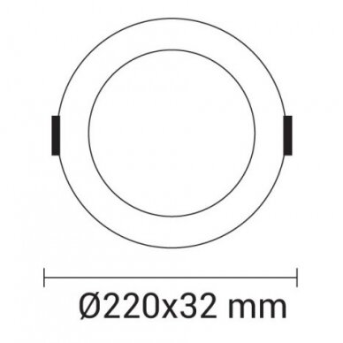 LED šviestuvas, 20W, plonas, temdomas, CCT 3000K-6000K 3