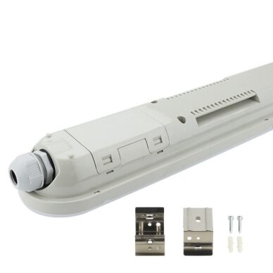 LED šviestuvas, 40W, vandeniui atsparus, 120cm, sujungiamas, neutrali balta šviesa 1 LED šviestuvas, 40W, vandeniui atsparus, 120cm, sujungiamas, neutrali balta šviesa 1