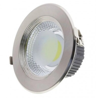 LED šviestuvas, apvalus, nerūdyjančio plieno, 20W, šilta balta šviesa 1