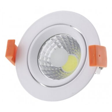 LED Downlight, Round, Rotatable, 60°, 8W, White Light