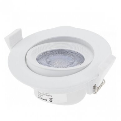 LED šviestuvas, apvalus, pasukamas, 7W, šilta balta šviesa 1 LED šviestuvas, apvalus, pasukamas, 7W, šilta balta šviesa 1