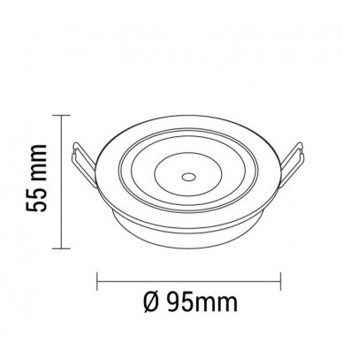 LED Downlight, Round, Rotatable, 8W, White Light 3