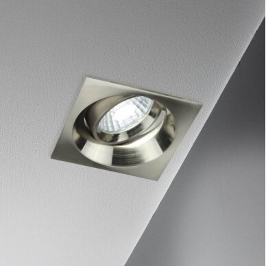 LED Downlight, Square, Build-In, Inox, 8W, Warm Light 4