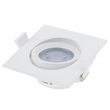 LED šviestuvas, kvadratinis, pasukamas, 7W, šalta balta šviesa 1 LED šviestuvas, kvadratinis, pasukamas, 7W, šalta balta šviesa 1