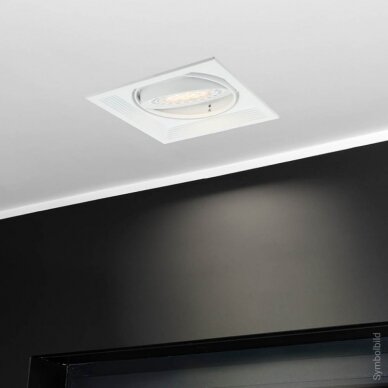 LED Downlight, Rectangular, White, 1 Ring, Adjustable, 2Pcs/Box 1