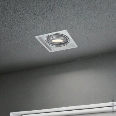 LED šviestuvas, stačiakampis, sidabrinis, reguliuojamas, 1 lizdas, 2vnt./pak. 1 LED šviestuvas, stačiakampis, sidabrinis, reguliuojamas, 1 lizdas, 2vnt./pak. 1