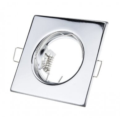 LED šviestuvo karkasas, kvadratinis, nereguliuojamas, chrominis, 2vnt./pak. LED šviestuvo karkasas, kvadratinis, nereguliuojamas, chrominis, 2vnt./pak.