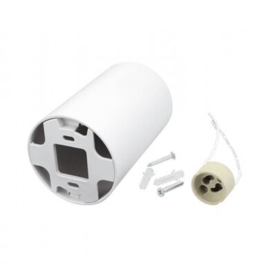 LED taškinis šviestuvas, 10W, apvalus, plastikinis, baltas 2
