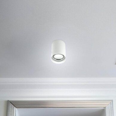LED taškinis šviestuvas, 10W, apvalus, plastikinis, baltas 3