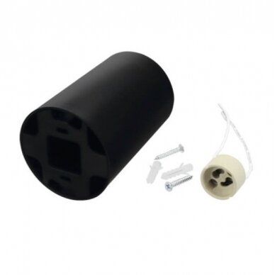 LED taškinis šviestuvas, 10W, apvalus, plastikinis, juodas 2