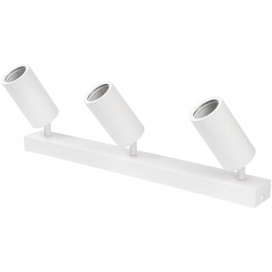 LED Spotlight Fixture, Three Heads, White