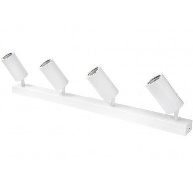 LED Spotlight Fixture, Four Heads, White