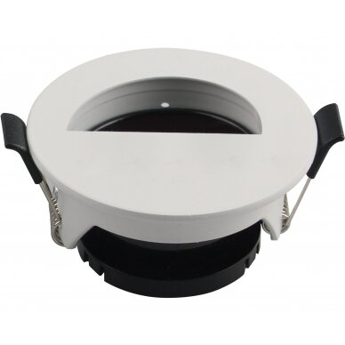 LED Spotlight Fixture, Round, White, Crescent
