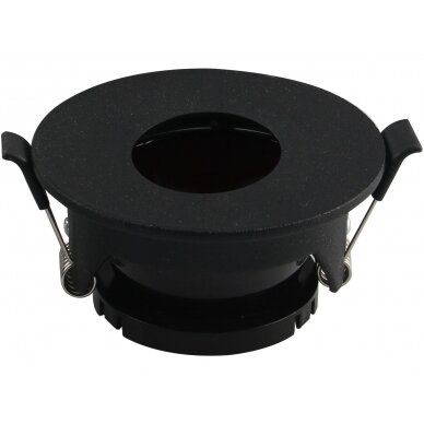 LED Spotlight Fixture, Round, Black, Round