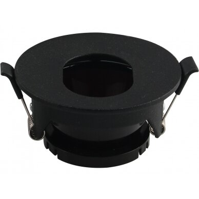 LED Spotlight Fixture, Round, Black, Oval