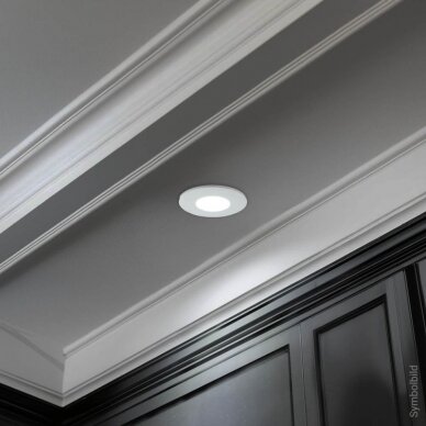 LED taškinis šviestuvas, IP65, apvalus, baltas, apskritimas 2