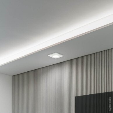 LED Spotlight Fixture, IP65, Square, White, Round 2