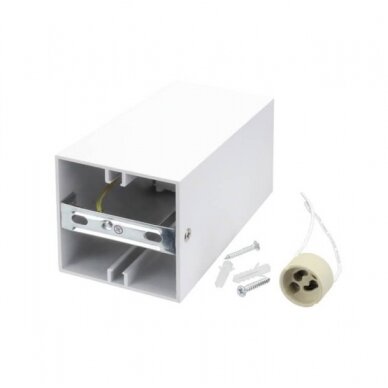 LED Spotlight Fixture, Square, White Reflector 3