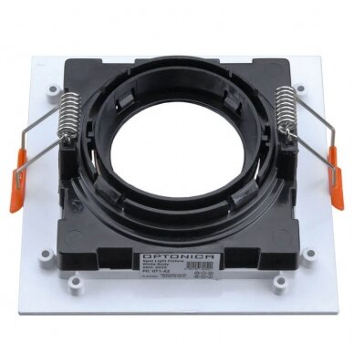LED Spotlight Fixture, Square, White/Black, Square 3