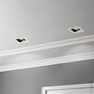 LED Spotlight Fixture, Square, White/Black, Square 4