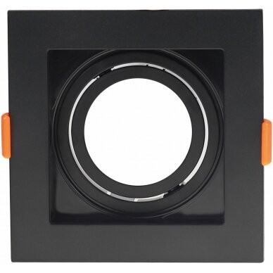 LED Spotlight Fixture, Square, Black, Square