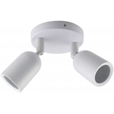 LED Spotlight Fixture, Plastic, 2*GU10, White