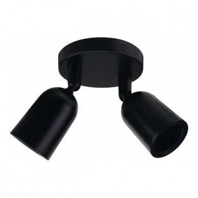 LED Spotlight Fixture, Plastic, 2*GU10, Black 1