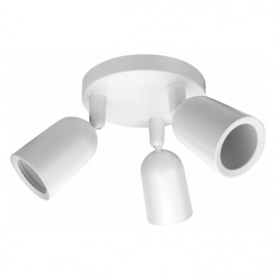 LED taškinis šviestuvas, plastikinis, 3xGU10, baltas 1 LED taškinis šviestuvas, plastikinis, 3xGU10, baltas 1