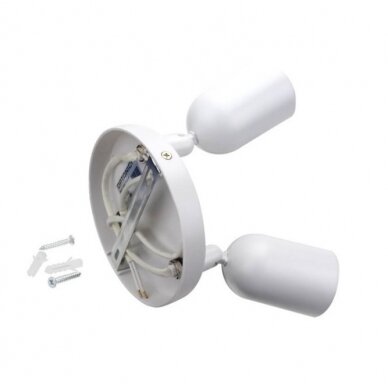 LED taškinis šviestuvas, plastikinis, 3xGU10, baltas 2 LED taškinis šviestuvas, plastikinis, 3xGU10, baltas 2