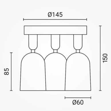 LED taškinis šviestuvas, plastikinis, 3xGU10, baltas 3 LED taškinis šviestuvas, plastikinis, 3xGU10, baltas 3