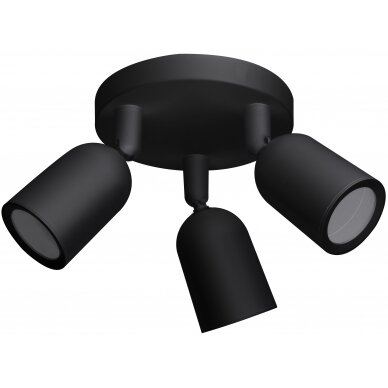 LED taškinis šviestuvas, plastikinis, 3xGU10, juodas LED taškinis šviestuvas, plastikinis, 3xGU10, juodas