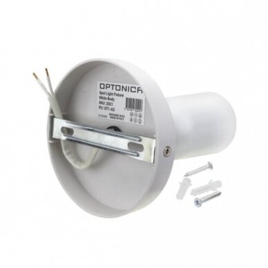 LED Spotlight Fixture, Plastic, White 2