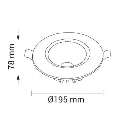 LED Spot Downlight, TUV Pass, 145°, 20W, Warm Light 2