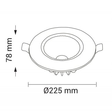 LED Spot Downlight, TUV Pass, 145°, 30W, Warm Light 2