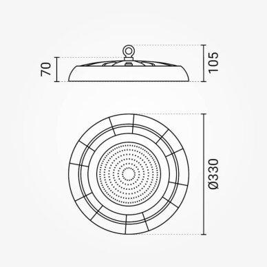 LED Ufo aukštuminis šviestuvas, 90°, 100Lm/W, 200W, neutrali balta šviesa 3