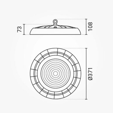 LED Ufo High Bay Light, 90°, 100Lm/W, 300W, White Light 3
