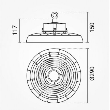 LED Ufo High Bay Light, 90°, 150Lm/W, 150W, Neutral Light 4
