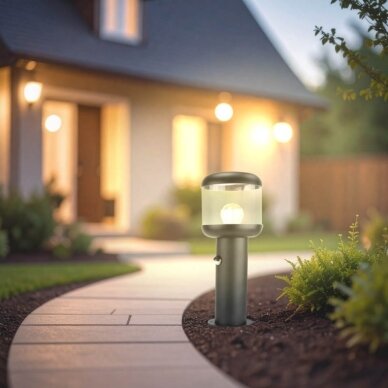 LED Lawn Lamp, E27, IP54, PIR Sensor, 35cm 4