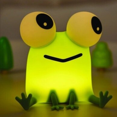 LED žaislinis šviestuvas, 2W, varlė, įkraunamas, šalta balta šviesa 1