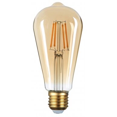 LED Candle ST64 8W, Golden, Warm Light