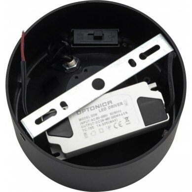 LED Downlight, 20W, Round, Rotatable, Black, CCT 1