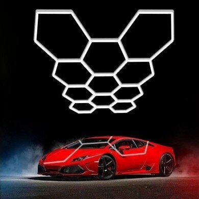 LED korys (hexagon), 11HEX, 385W, CCT šviesa