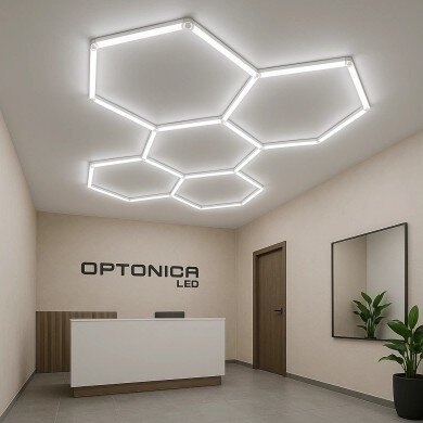 LED Hexagon Lights, 5HEX, 192W, CCT