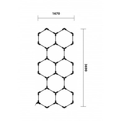 LED Hexagon Lights, 8HEX, 259W, White Light 2