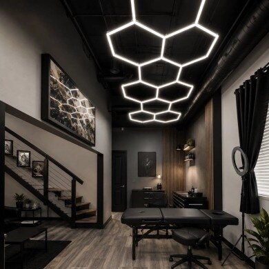 LED Hexagon Lights, 8HEX, 259W, White Light