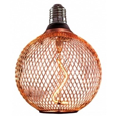 LED Bulb E27 2.5W, Openwork Cover, Copper, Warm Light