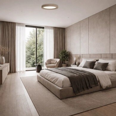 LED Ceiling Light, 60W, Grayish-Beige, DIP Switch, CCT 1
