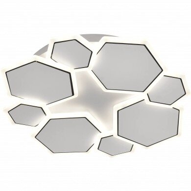 LED Ceiling Light, 68W, White/Grey, CCT Light, Remote Control